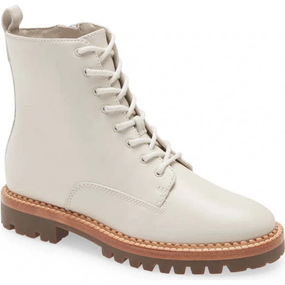 NWT Vince Cabria Lug Opaline Leather Boots Water Repellent size 6M - Picture 1 of 10